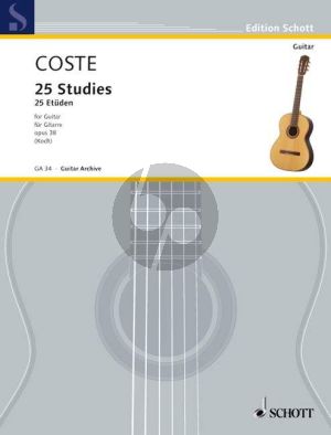 Coste 25 Etuden Op. 38 Gitarre (H.M.Koch)