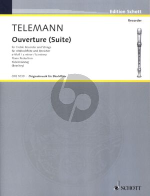 Telemann Suite a-minor TWV 55:a2 Ttreble Recorder-Strings (piano red.) (edited by Edgar Hunt) (Schott)