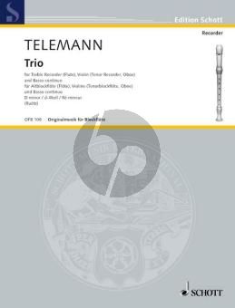 Telemann Trio d-minor Treble Recorder-Oboe-Bc