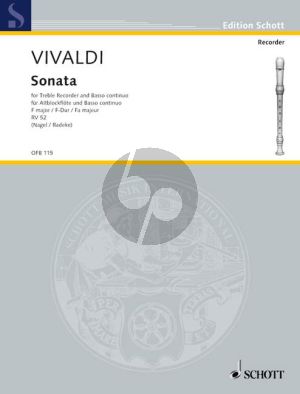 Vivaldi Sonata F-major RV 42 Treble Recorder-Bc (edited by Frank Nagel)