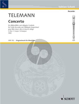 Telemann Konzert C-dur Altblockflöte und obligates Cembalo (Hugo Ruf)