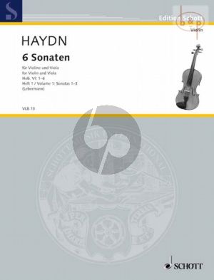 6 Sonaten Hob.VI:1 - 6 Vol.1 (No.1-3) Violine und Klavier