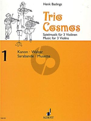 Badings Trio Cosmos No.1 3 Violinen (Spielpartitur)