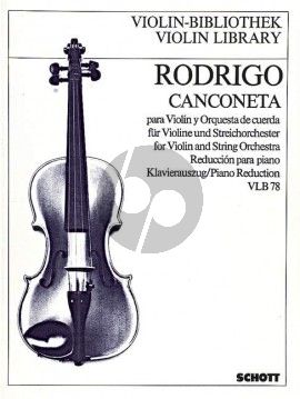 Canzoneta A-major Violin and String Orchestra