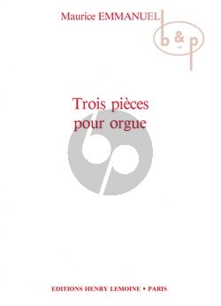 3 Pieces pour Orgue