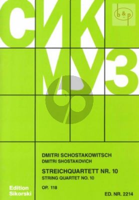 Shostakovich Streichquartett No.10 Op.118 As-dur Stimmen