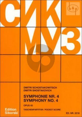 Symphony No.4 Op.43 Study Score