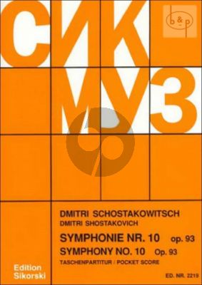 Symphony No.10 Op.93 Study Score