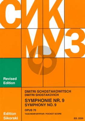 Shostakovich Symphony No.9 Op.70 Study Score (Sikorski)