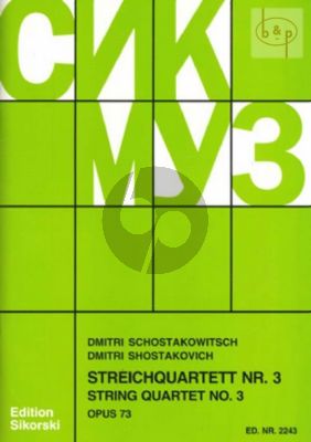 Shostakovich Streichquartett No.3 Op.73 F-dur Stimmen