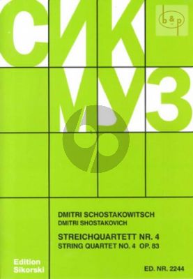 Streichquartett No.4 Op.83 D-dur Stimmen