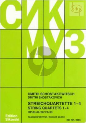 Streichquartette No.1 - 4 Studienpartitur