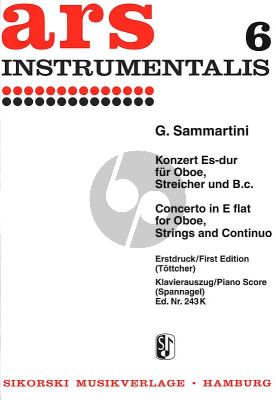 Sammartini Concerto E-flat major Oboe-Strings-Bc (piano reduction) (Hermann Töttcher)