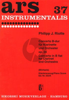 Riotte Concerto B-dur Op.24 Clarinet-Orchestra (piano red.)