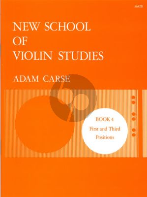 Carse New School of Violin studies Vol.4