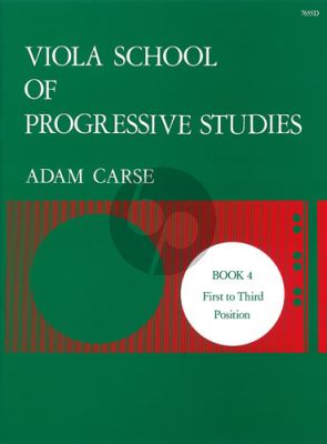 Carse Viola School of Progressive Studies Vol. 4 (First to Third Position)