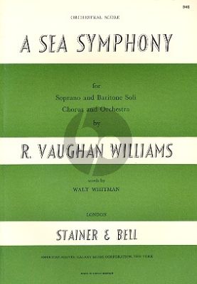 Vaughan Williams A Sea Symphony (No.1) Study Score