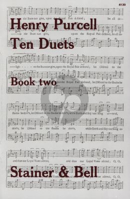Purcell 10 Duets Vol.2 Nos. 7 - 10 for 2 Voices and Piano
