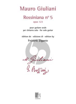 Giuliani Rossiniana No. 5 Op. 123 for Guitar (Frederic Zigante)