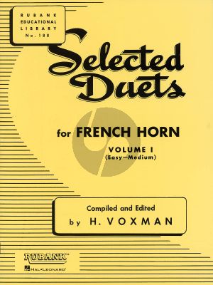 Voxman Selected Duets for French Horn Vol.1 (Easy-Medium)