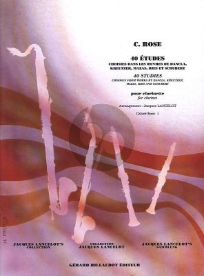 Rose 40 Etudes Vol.1 Choisies dans les oeuvres de Dancla, Kreutzer Mazas, Ries et Schubert (Lancelot)