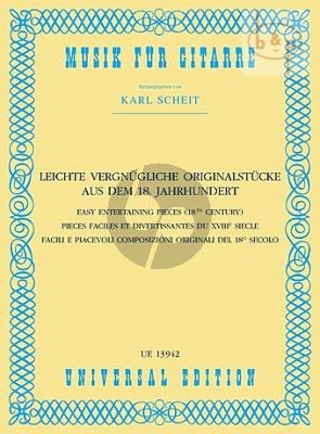 Leichte Vergnugliche Originalstucke aus dem 18.Jahrhundert nach einen anonymen Tabulatur (edited by Karl Scheit)