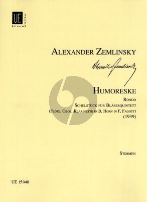 Zemlinsky Humoresque für Blaserquintet Stimmen