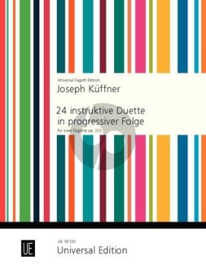 Kuffner 24 Instruktive Duette Op.212 2 Fagotte (Progressiver Folge) (Waterhouse)