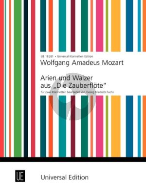Mozart Arien und Walzer aus " Die Zauberflöte" 2 Klarinetten (Fuchs)