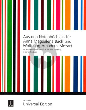 Album From the Notebooks for A.M.Bach and Mozart Cello Solos, Cello Duets and Cello-Piano (For beginners on the violoncello (in variable setting) in the first position) (Herausgegeben von Alfred H. Bartles)