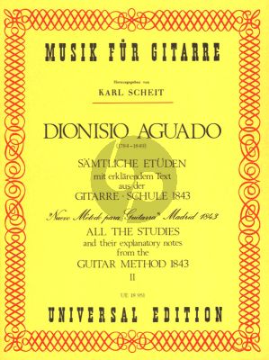 Aguado Samtliche Etuden für Gitarre Vol.2 (Karl Scheit)