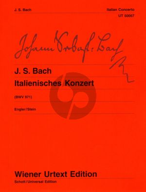 Bach Italienisches Konzert BWV 971 Klavier (Engler-Stein) (Wiener-Urtext)