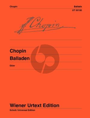 Chopin Ballades Piano (edited by Jan Ekier) (Wiener-Urtext)