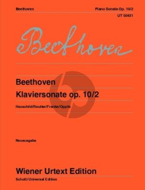 Beethoven Sonata Op. 10 No. 2 F-major Piano (edited by Peter Hauschild) (revised by Jochem Reutter)