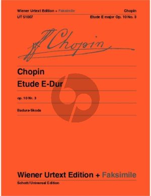 Chopin Etude Op.10 nr.3 Klavier mit Faksimile
