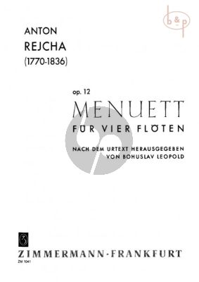 Menuet aus Quartett Op.12 for 4 Flutes