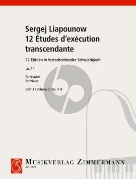 12 Etuden in fortschreitender Schwierigkeit Op. 11 Vol. 3 No. 7 - 9 Klavier