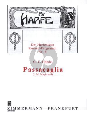 Handel Passacaglia fur Harfe (Arrangiert von L.M. Magistretti)