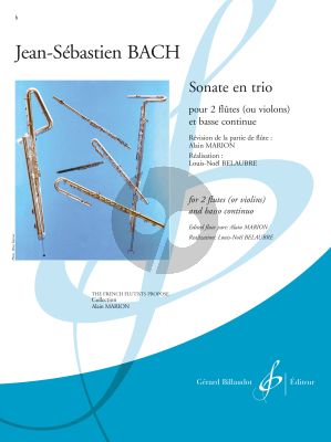 Bach Sonate en Trio 2 Flutes[Violons]-Piano Alain Marion/Louis-Noel Belaubre