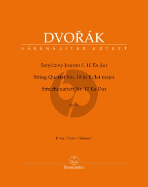 Dvorak Quartett Es-dur Op.51 2 Violinen-Viola.-Violoncello (Stimmen) (Hartmut Schick)