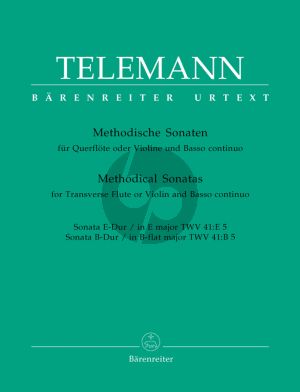 Telemann Methodische Sonaten Vol.5 Violine(Flöte)-Bc (Max Seiffert) (Barenreiter-Urtext)