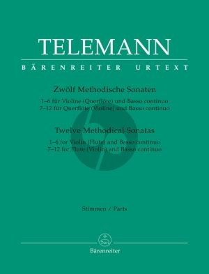 Telemann 12 Methodische Sonaten Hamburg 1728 und 1732 Flute[Violine] un Bc (Stimmenband) (edited by Max Seiffert)