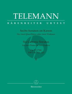 Telemann 6 Sonaten im Kanon Op.5 Vol.2 2 Violins or 2 Flutes (TWV 40:118-123) (Günter Hauswald)