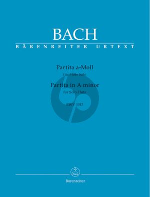 Bach Partita a-minor (BWV 1013) (edited by H.P.Schmitz) (Barenreiter-Urtext)