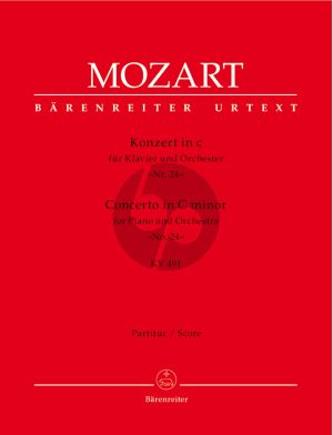 Mozart Konzert c-moll KV 491 (No.24) Klavier-Orchester Partitur (Barenreiter-Urtext)