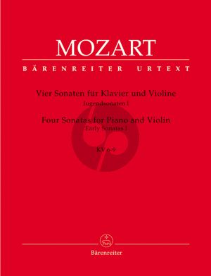 Mozart Jugendsonaten Vol.1 (KV 6-9) Violine-Klavier (Eduard Reeser) (Barenreiter-Urtext)