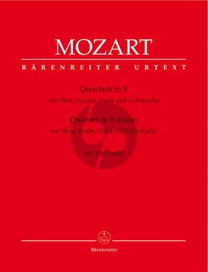 Mozart Quartet F-major KV 370 (368b) Oboe-Vi.-Va.-Vc. (Parts)