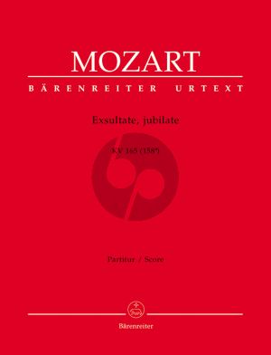 Mozart Exultate Jubilate (Motet) KV 165 (158a) Soprano-Orch.-Organ Full Score