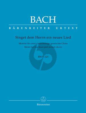 Bach Singet dem Herrn (BWV 225) (Motette SATB/SATB) (Urtext Neue Bach-Ausgabe)