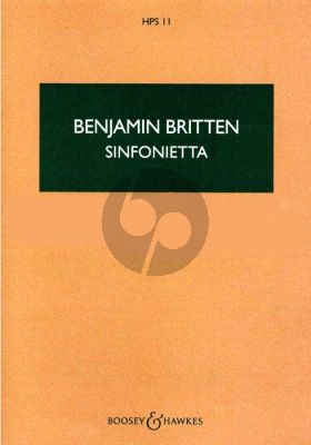 Britten Sinfonietta Op.1 (1932) (Chamber Orchestra - 10 Instruments) (Study Score)